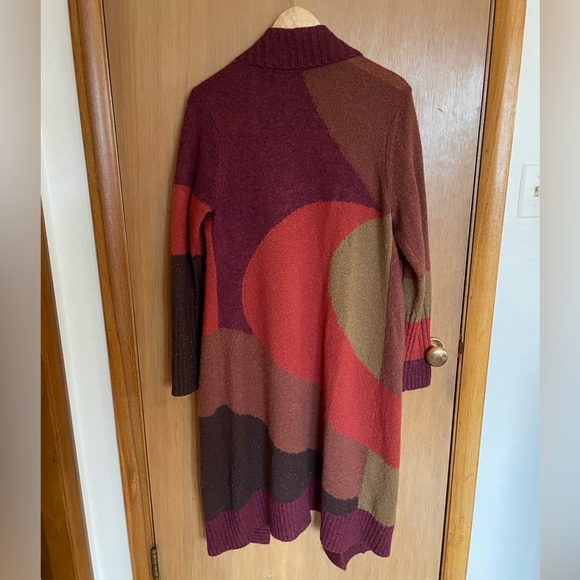 Chicos Abstract Wool Mohair Open Cardigan Duster Size M/L - Picture 5 of 8